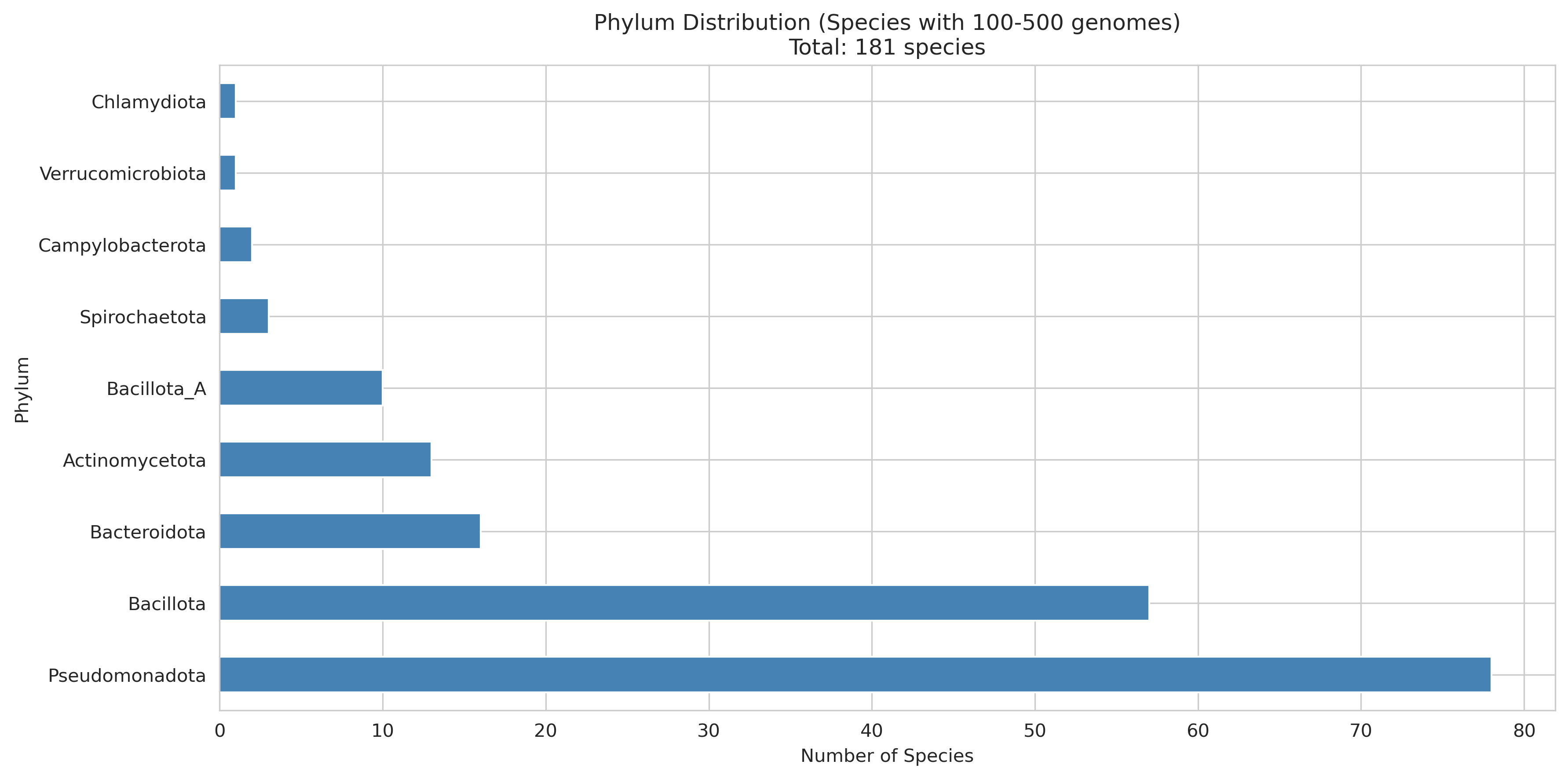 Phylum Distribution 100 500
