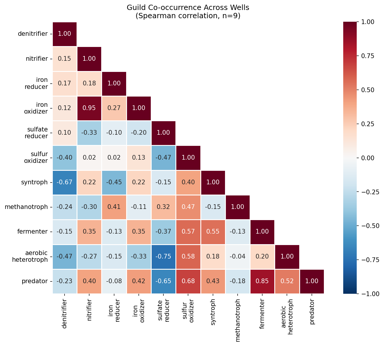 Guild co-occurrence matrix