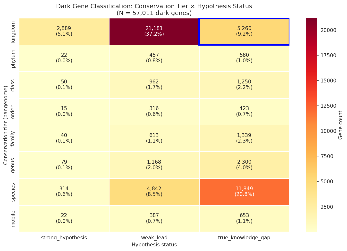 Classification heatmap